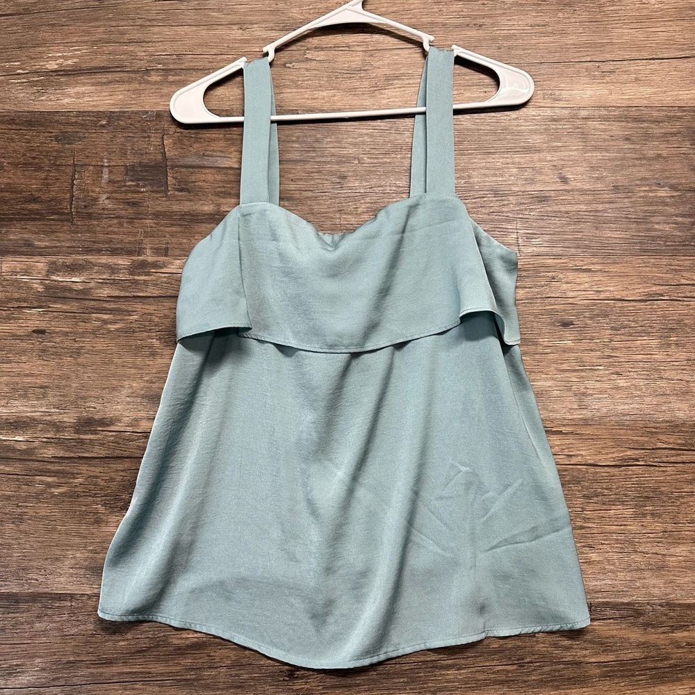 Banana Republic Green Camisole with Halter Neckline and Bustier Style
